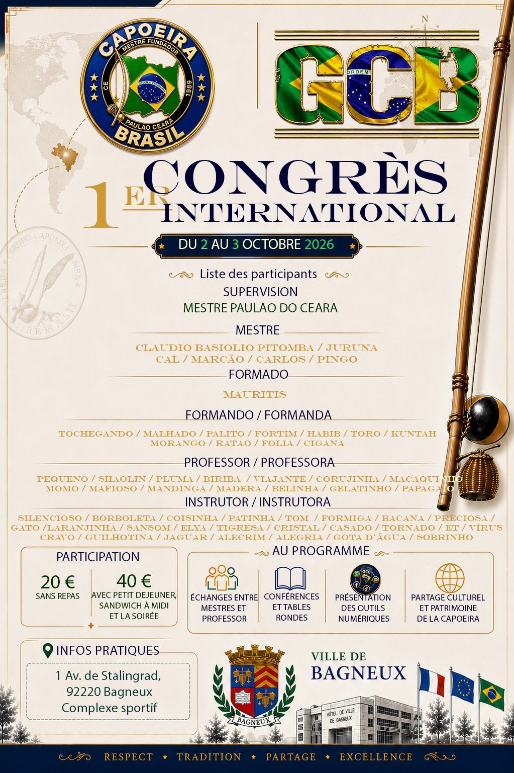 Affiche du 1er Congrès international de Capoeira